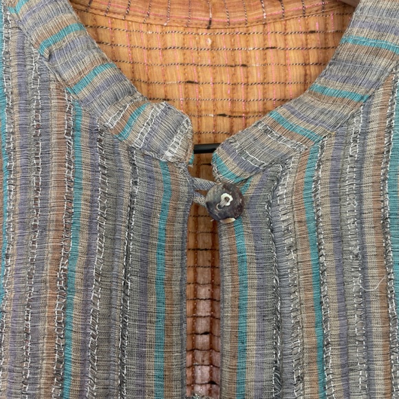 Cotton quilted jacket reversible lightweight metallic thread - Picture 2 of 5